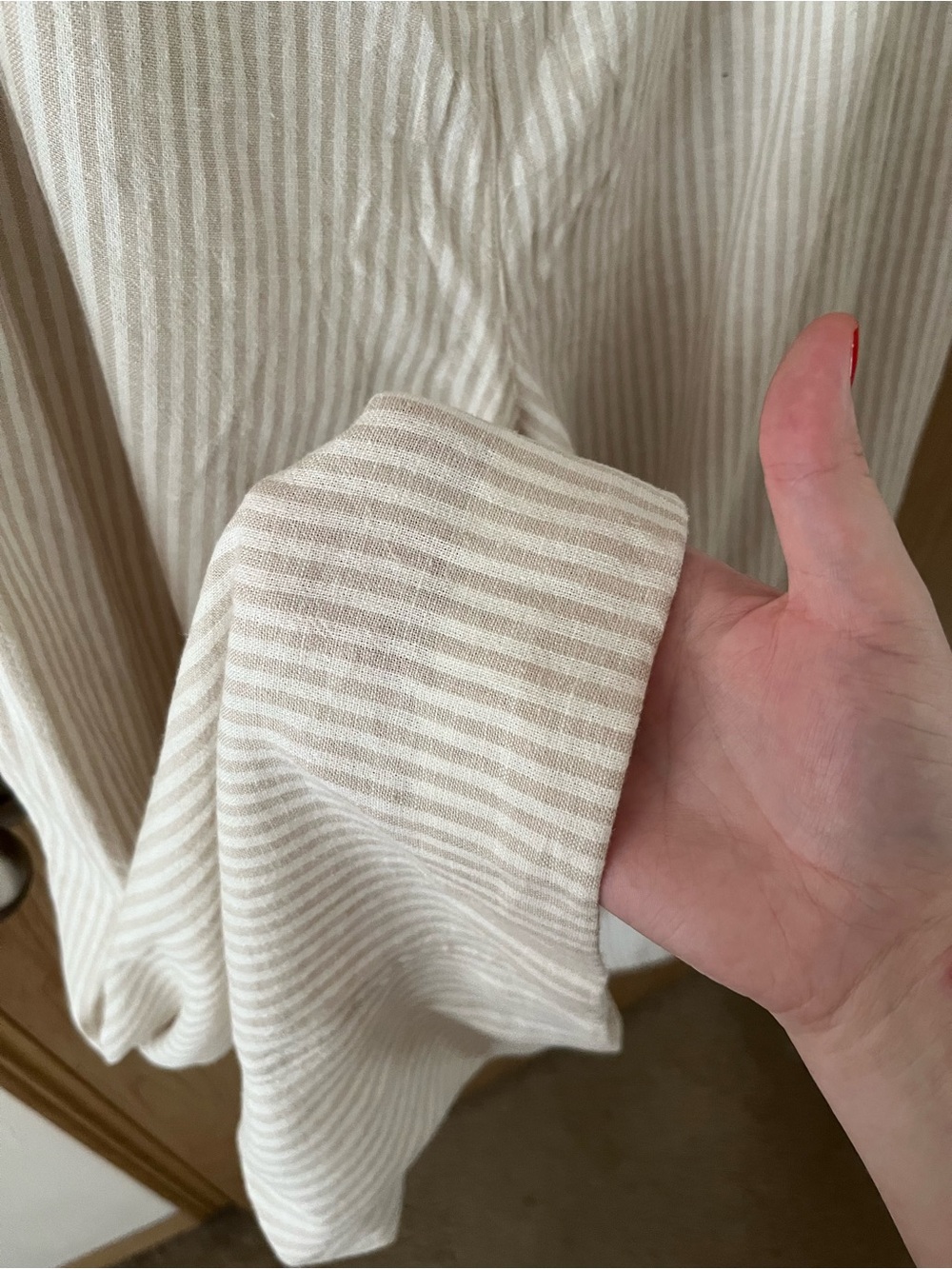 NWT Old Navy High-Waisted Linen-Blend Super Wide-Leg Pants in White Strip - Picture 7 of 13